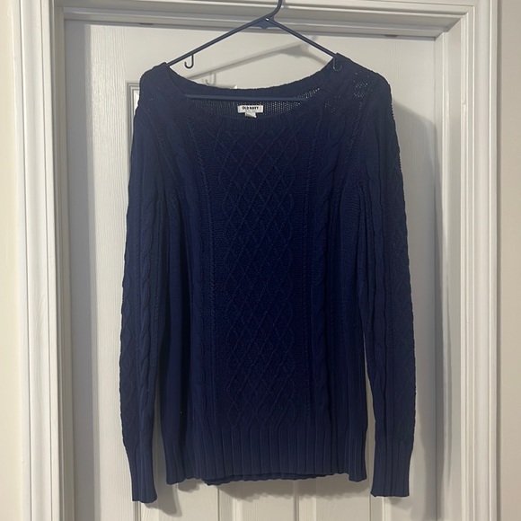 Medium Old Navy Cable Knit Blue Sweater - Picture 1 of 2